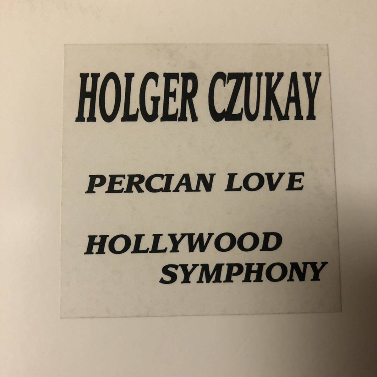 Holger Czukay Persian Love レコード 12インチ ホルガー・シューカイ 