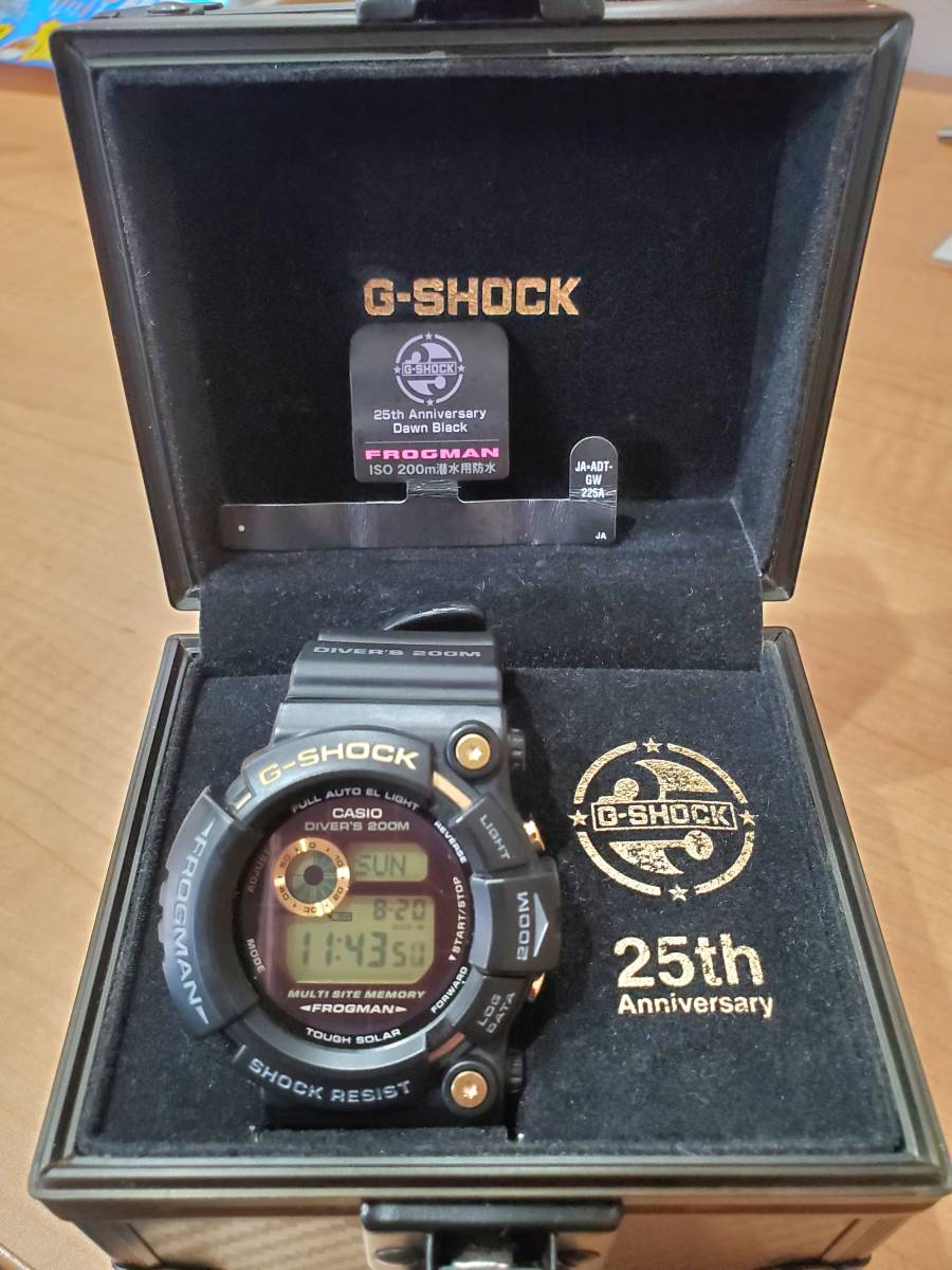 安い，新作 カシオ 腕時計 CASIO G-SHOCK FROGMAN フロッグマン GW-225A-1JF 25th Anniversary 25周年記念モデル 黒&times;ゴールド(FROGMAN)｜売買されたオークション情報、yahooの商品情報をアーカイブ公開 - オークファン G-SHOCK