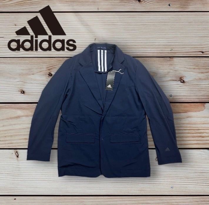【格安送料】新品未使用 adidas XL (O) アディダス スーツ テーラードジャケット ネイビー ビジネス 社会人 紺色 フォーマル 正規品