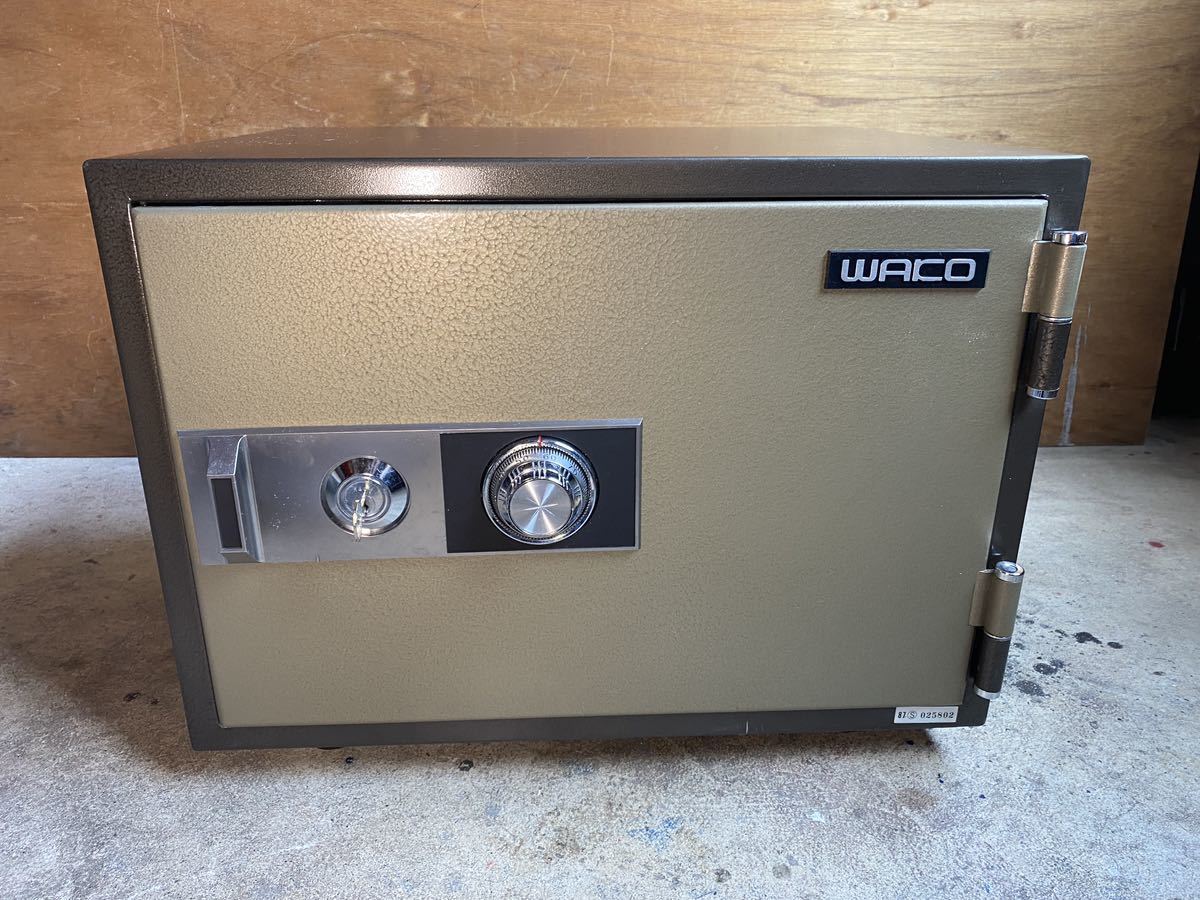 事務・店舗用品 ☆超厳重！！ WACO 耐火金庫 ダイヤル式 家庭用耐火