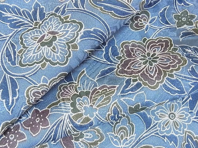平和屋2□上質な小紋 更紗花文 逸品 ob2950 正絹 逸品 平和屋