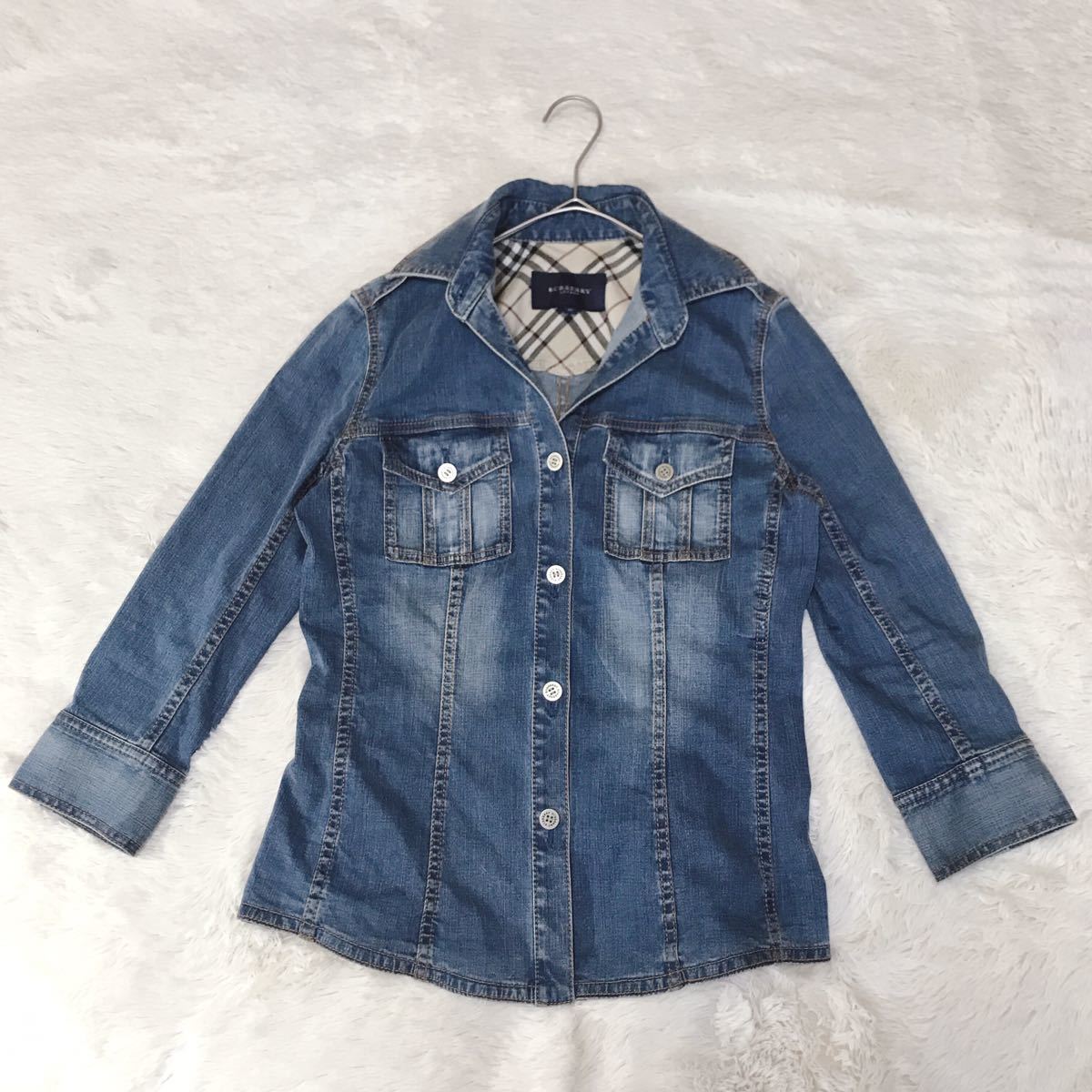 ノバチェック BURBERRY デニムジャケット バーバリー デニム 極美品