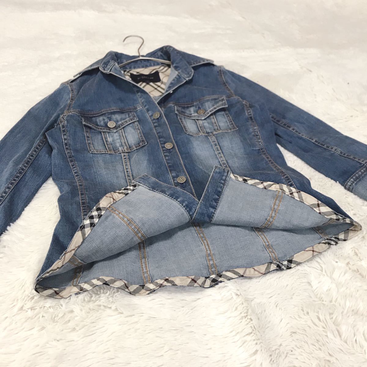 ノバチェック BURBERRY デニムジャケット バーバリー デニム 極美品