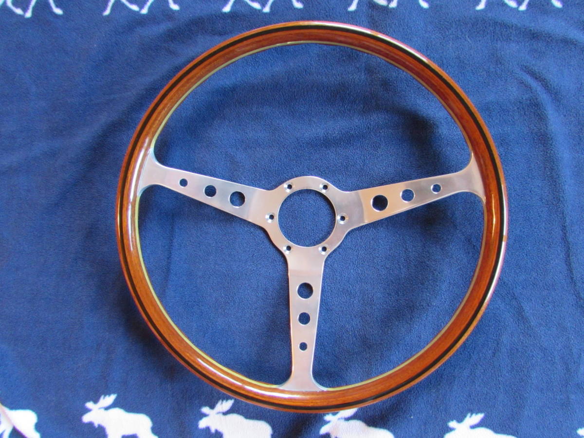 ① ナルディ　NARDI 378 mm 大径　細身グリップ　40mmコーン形状　ウッド ステアリング　　 ヴィンテージ ステアリング