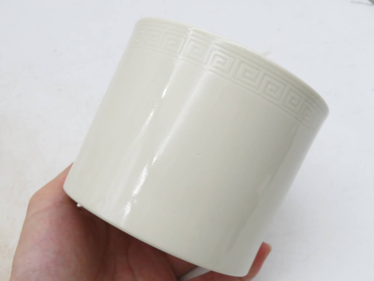 清風与平 白磁 火入 香炉 在銘 刻印 時代物