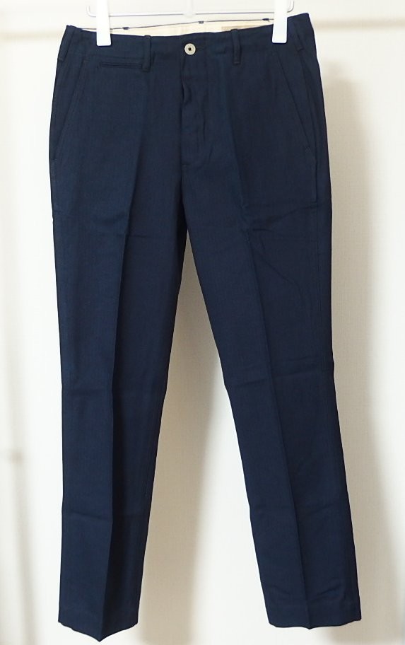 BONCOURA ボンクラ 41 TYPE インディゴ ヘリンボーン パンツ 32 ＜名