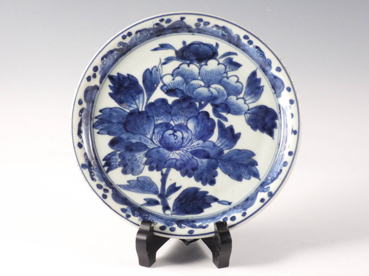 SALE，限定SALE 栄 藍柿右衛門 染付 牡丹図 渦福 七寸 飾皿 無傷完品 江戸期 47s294(柿右衛門様式)｜売買されたオークション情報、yahooの商品情報をアーカイブ公開 - オークファン 伊万里、有田