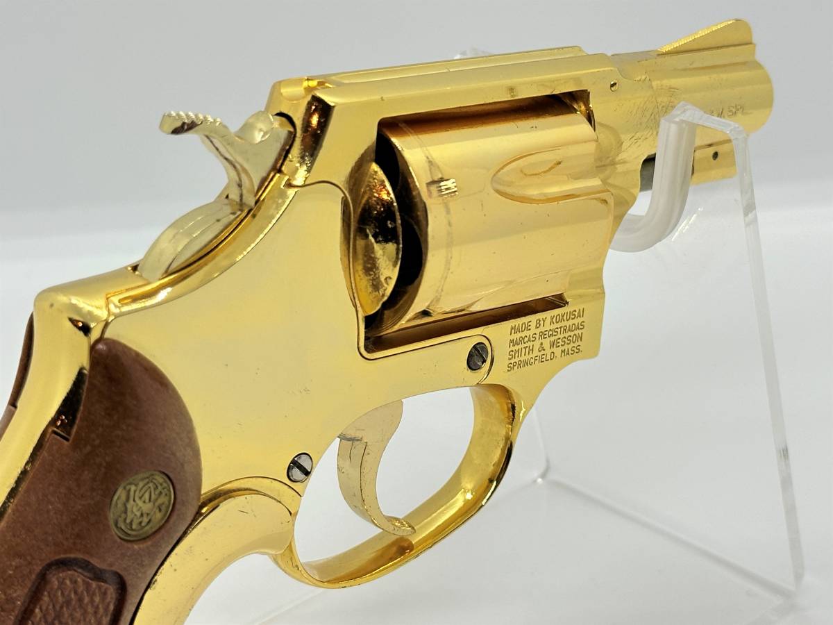コクサイ S＆W M36 24k GOLDメッキ モデルガン 東京)コクサイ S&W M36