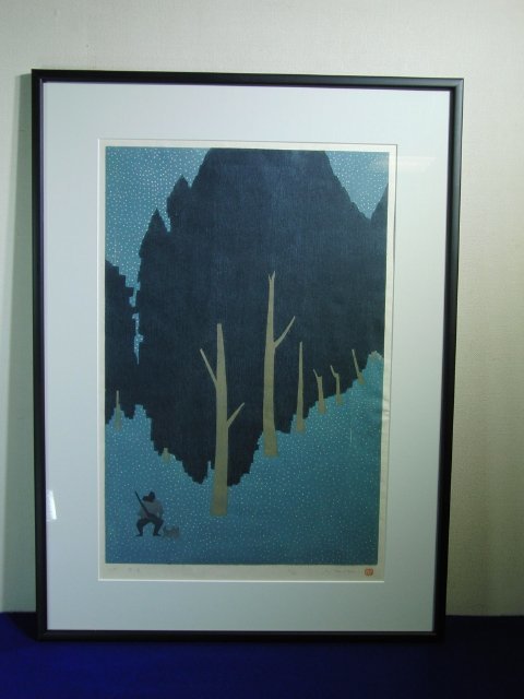 ◇廻◇ 池田満寿夫 「BLOND」 銅版画 直筆サイン [Y139.1]QU3 【公式通販】
