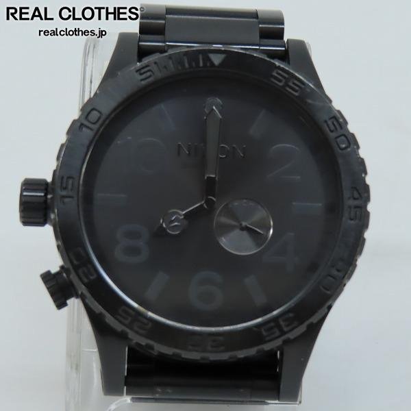 NIXON/ニクソン 腕時計 THE 51-30 CHRONO ALL BLACK/A057-001【動作