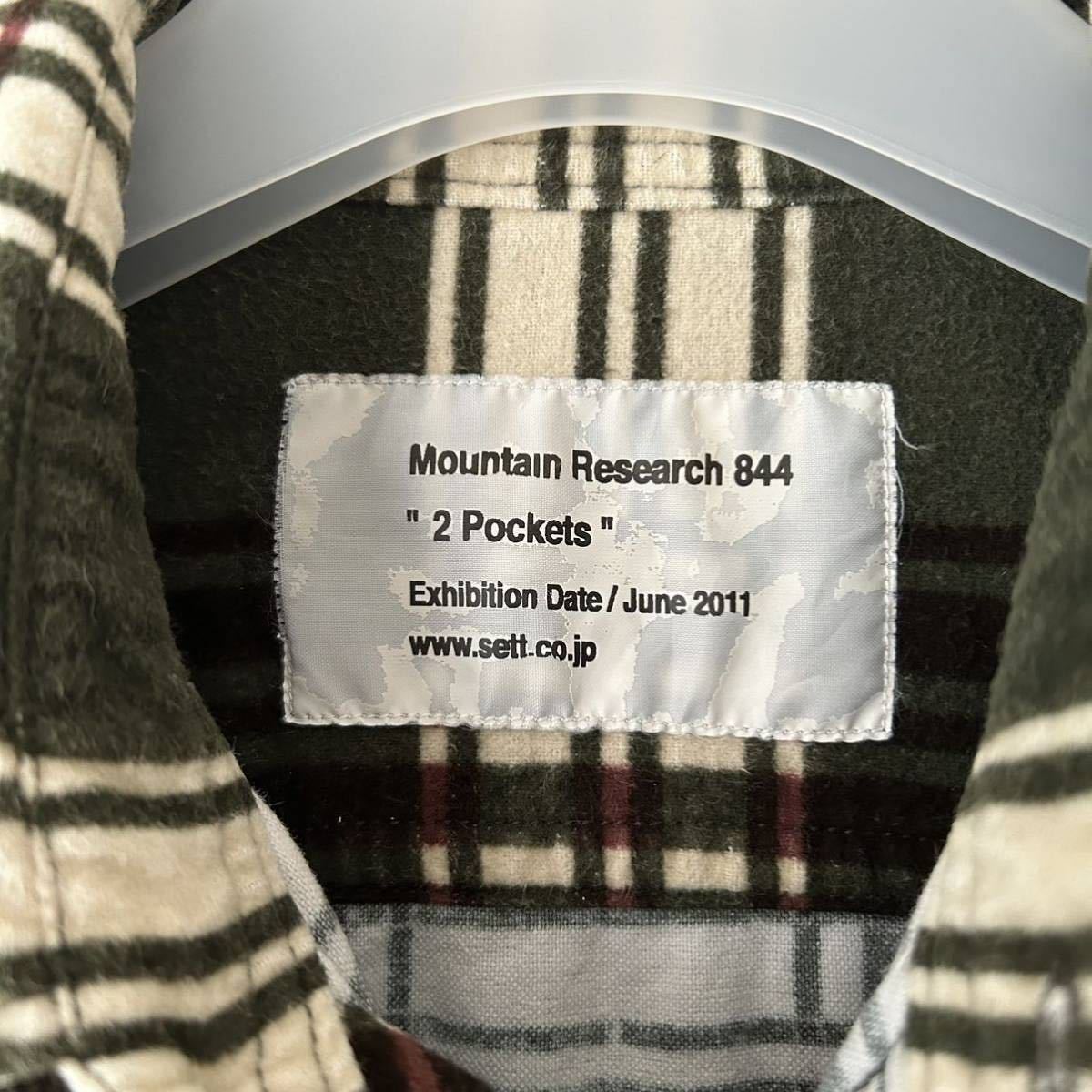 Mountain Research 製品洗い加工 プリントネル チェック シャツ S 
