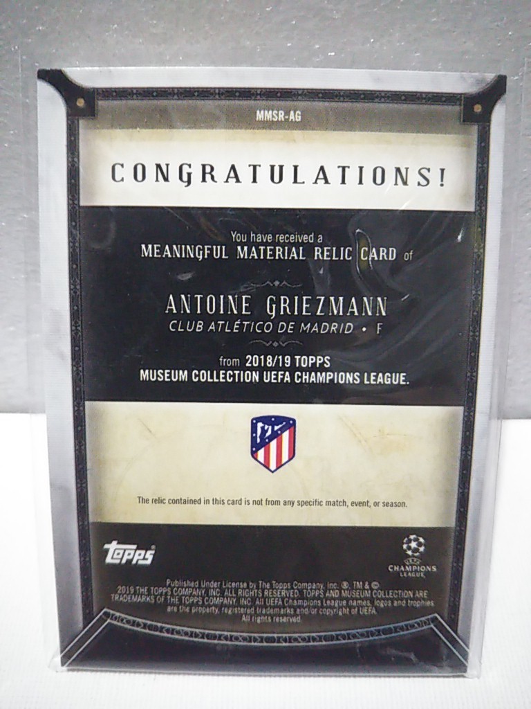2018-2019 Topps Museum #MMSR-AG Antoine Griezmann アントワーヌ 