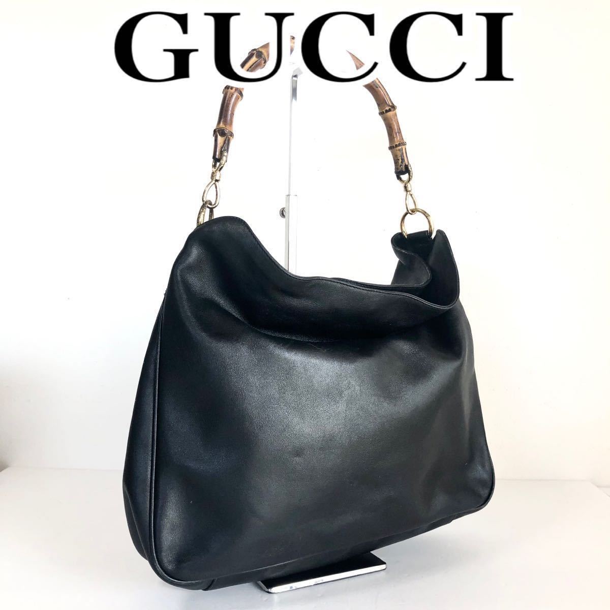 GUCCI グッチ バンブー 本革 ワンショルダーバッグ ハンドバック  