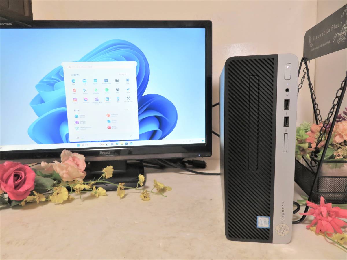 HP デスクトップPC【Windows 11 Pro】Intel Core i3-9100 CPU@3.6GHz～4.20GHz/HDD500GB/メモリ:4GB/64ビット■ProDesk 400 G6 Office 2021