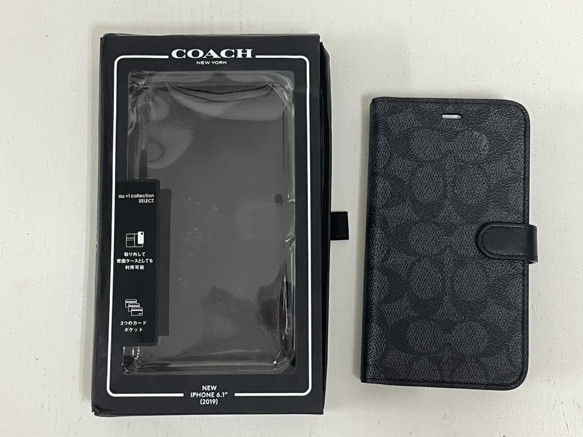8h COACH コーチ iPhone レザーケース 手帳型 iPhone XR/11 6.1インチ