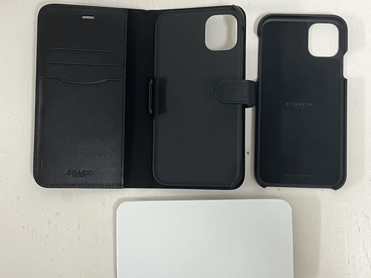 8h COACH コーチ iPhone レザーケース 手帳型 iPhone XR/11 6.1インチ