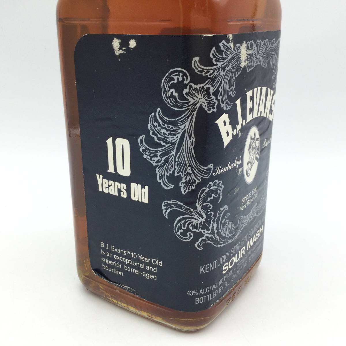 B.J.EVANS 10 YO SOUR MASH B.J. EVANS 10 Years Old SOUR MASH 750ml