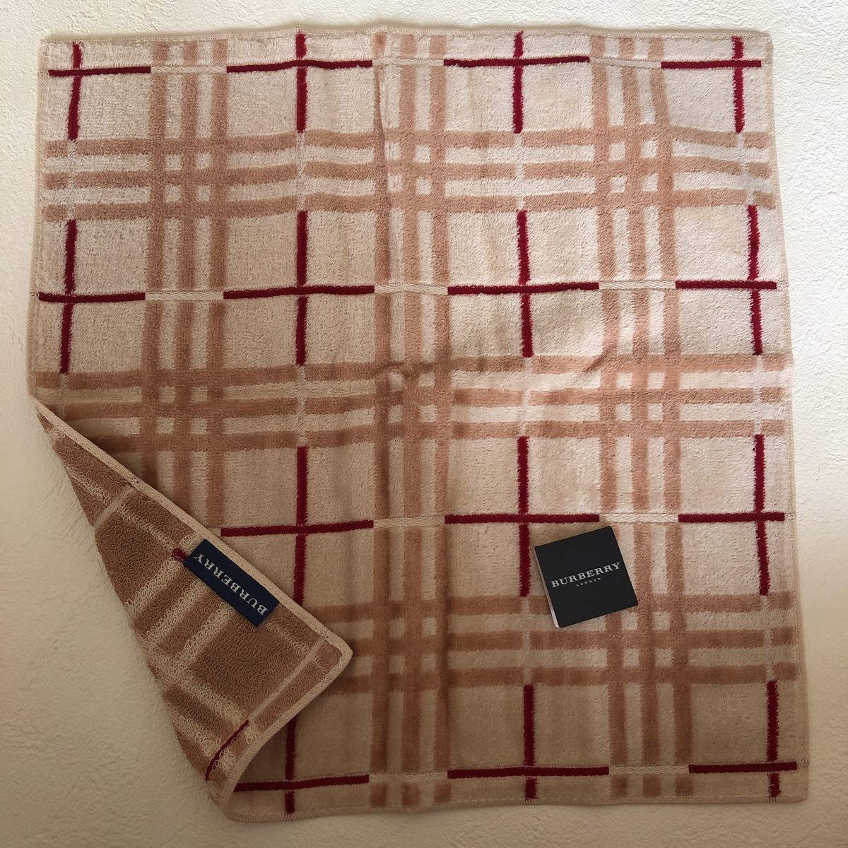 BURBERRY バーバリー チェック柄タオルハンカチ ロゴミニタオル 4枚