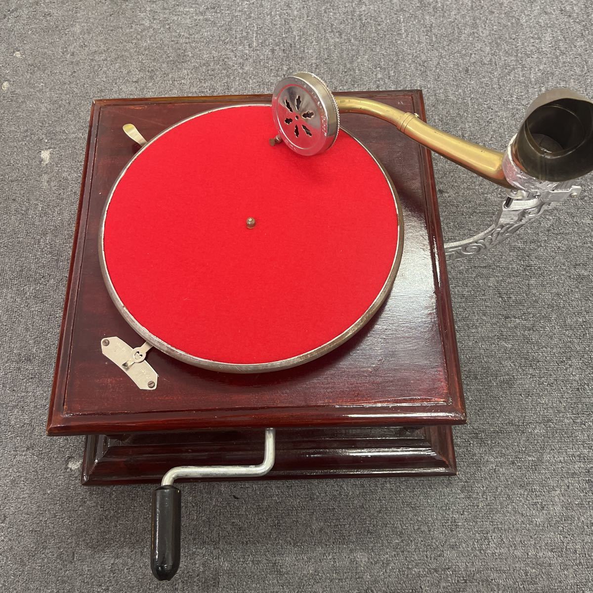 蓄音機 アンティーク レコード プレーヤー gramophone 詳細不明 動作