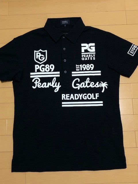 4、超美品！パーリーゲイツ シアサッカー素材 半袖ポロシャツ サイズ  