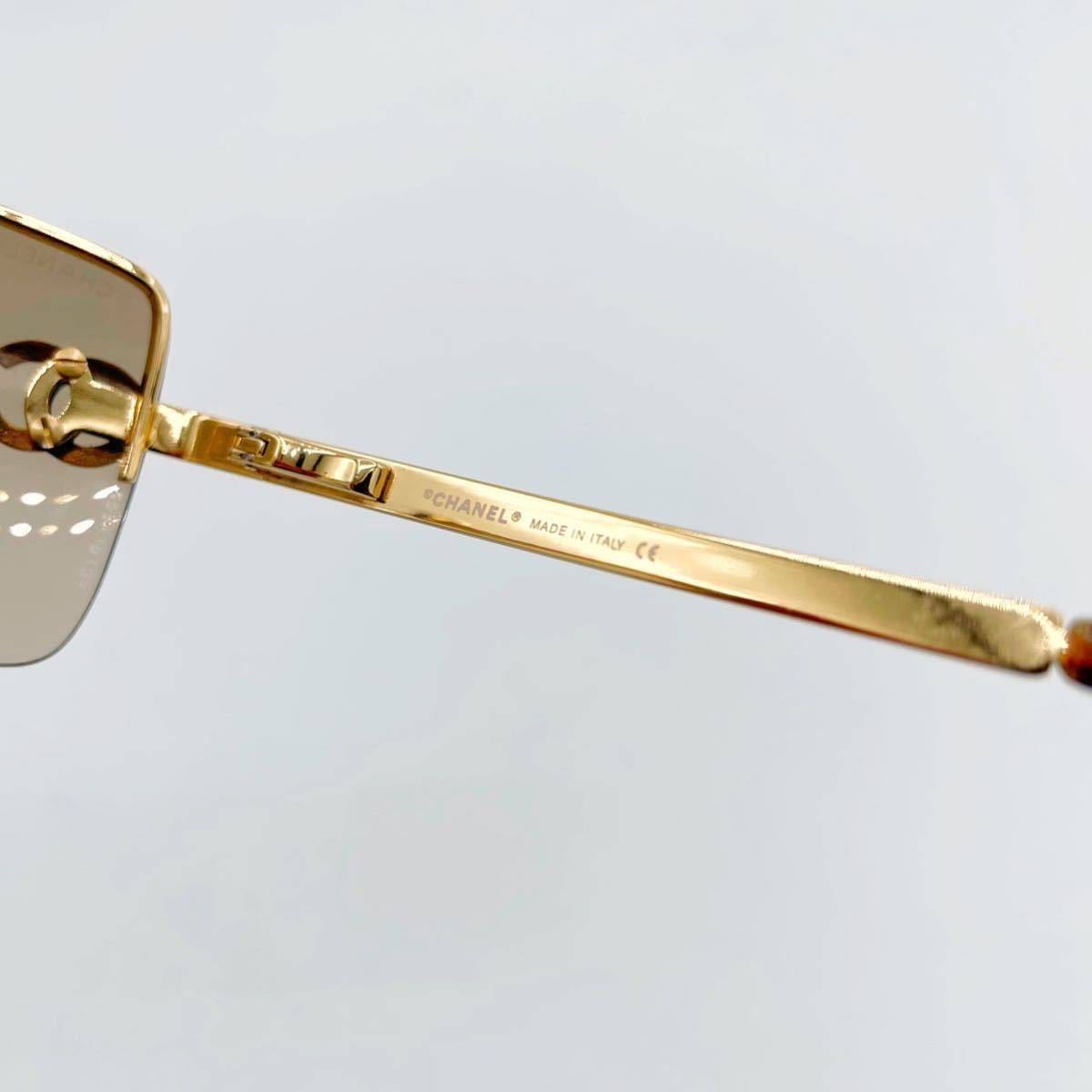 CHANEL ゴールドフレーム ブラウンレンズ サングラス4104-B