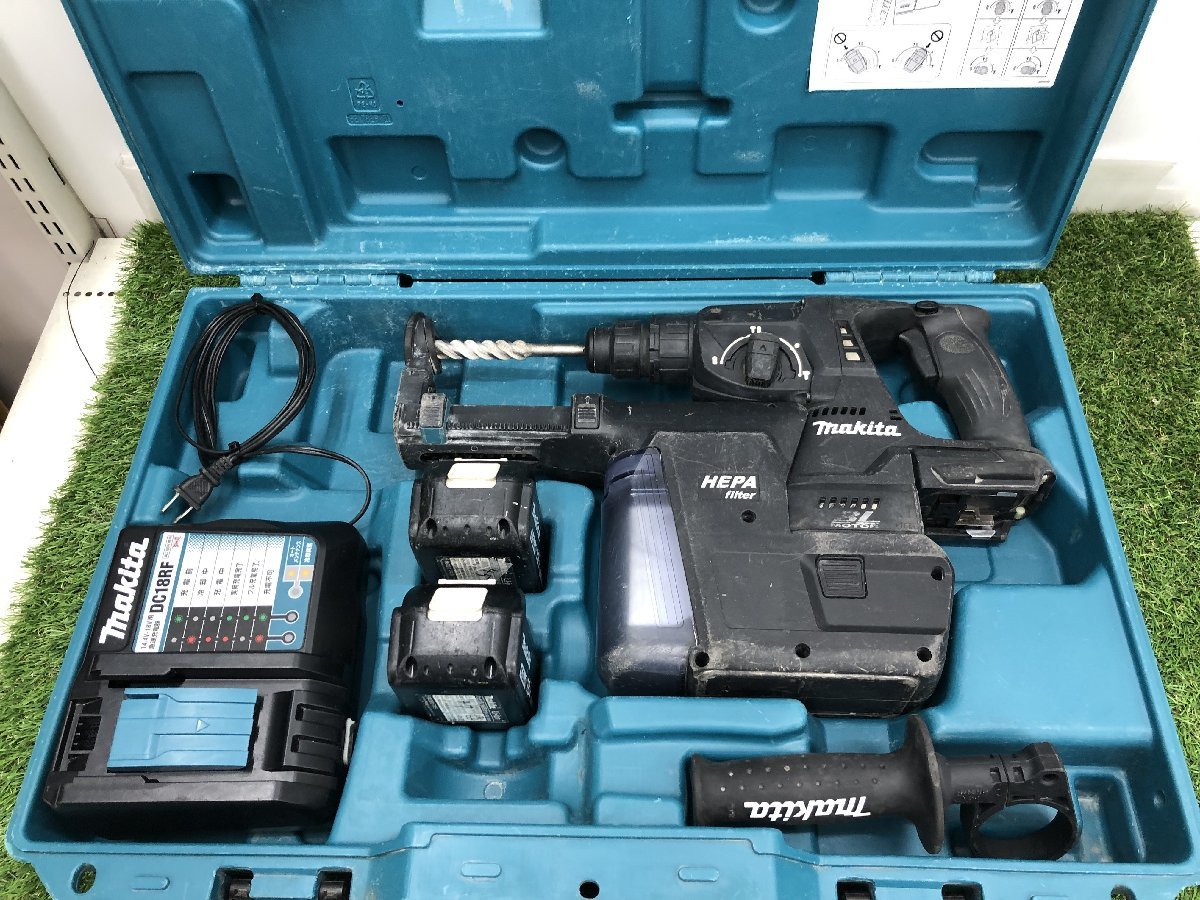 【中古品】★makita(マキタ) 24㎜18v充電式ハンマドリル HR244DGXVB IT25SM79Q5X2