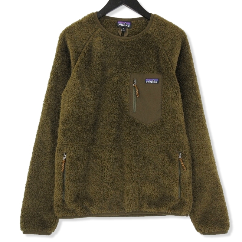 美品 patagonia パタゴニア メンズ ロス ガトス クルー 25895 Ms Los Gatos Crew フリース ブラウン S 71007709