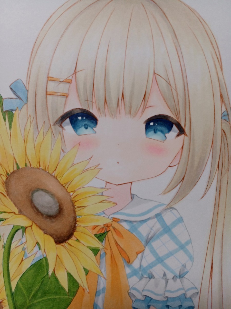 手描きイラスト*オリジナル*ひまわり* 【公式通販】