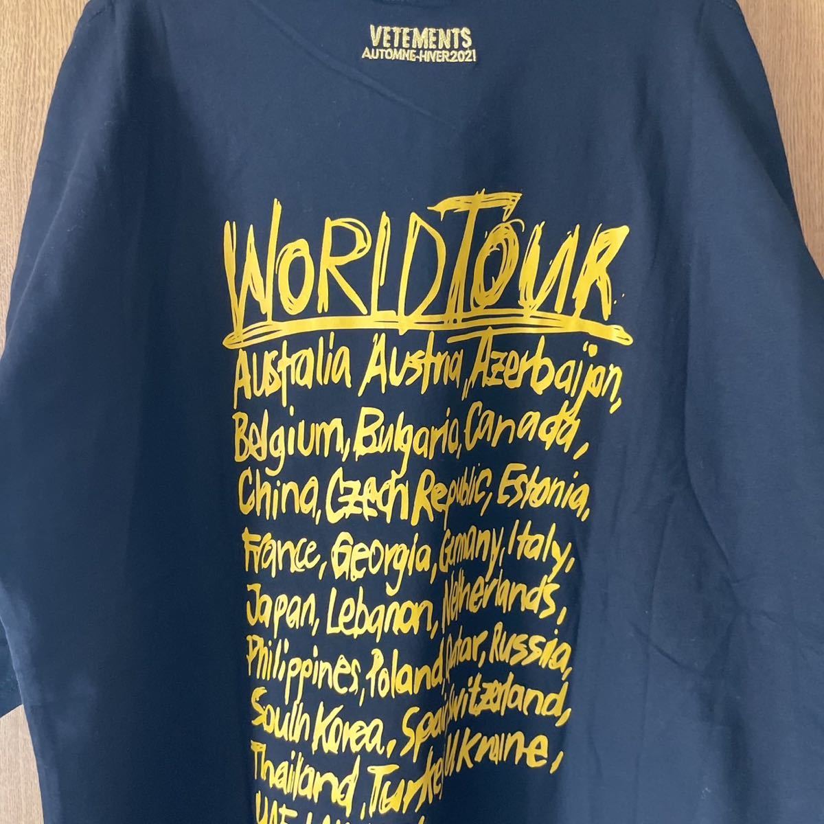 VETEMENTS ヴェトモン ベトモン tシャツ 半袖 ロンT イエロー ブラック 