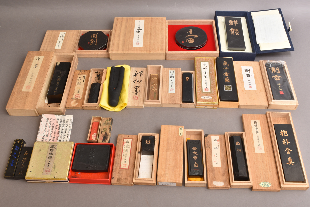 4325 古墨 未使用7点 墨運堂造 松壽堂製 極品
