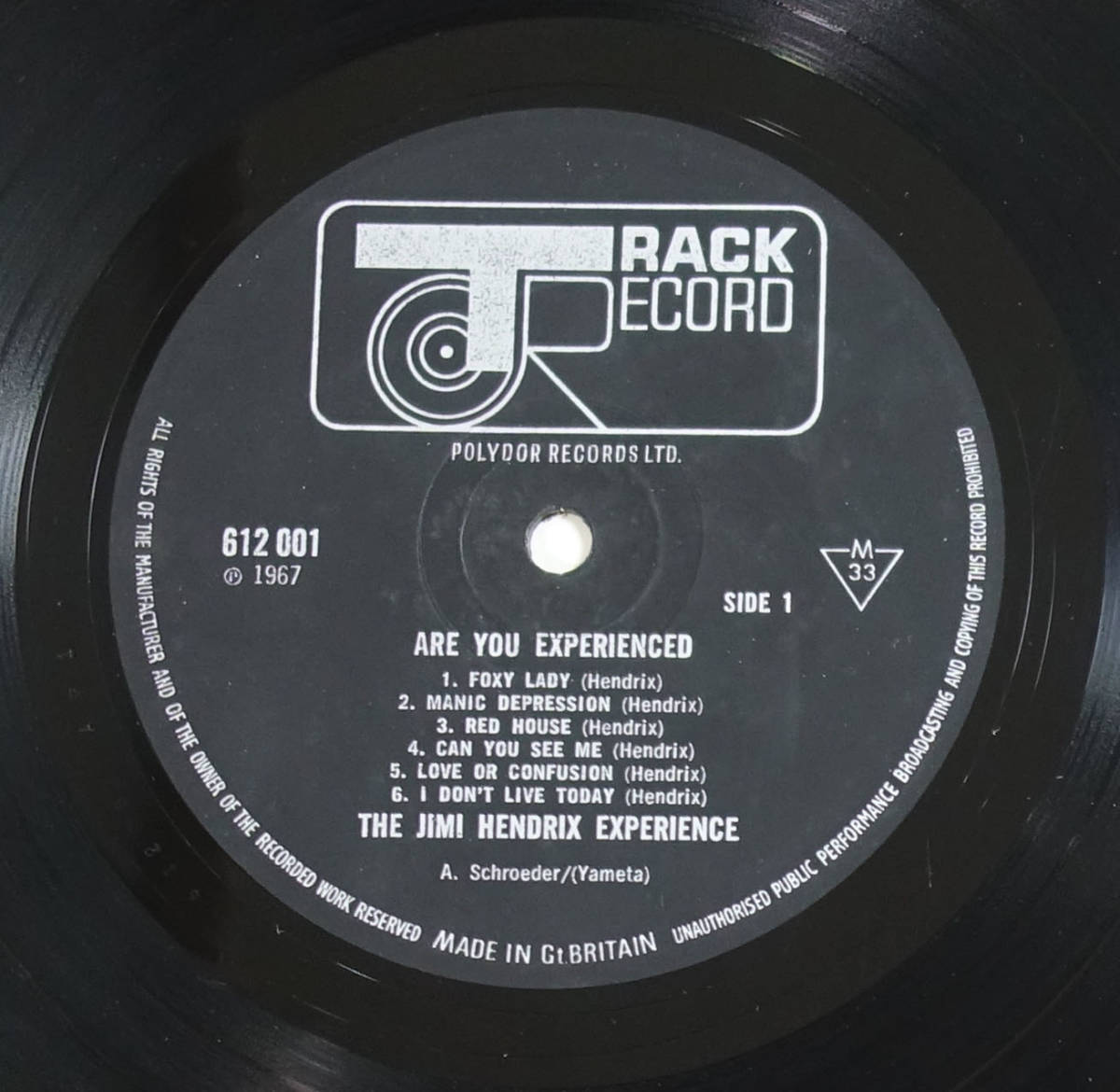 初回 UK Original 0 YOU Are Track THE ⁄ Jimi EXPERIENCE⁄ARE HENDRIX
