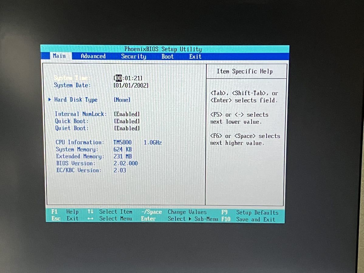 Sharp Mebius MURAMASA PC-MM1-H5W シャープ メビウス ムラマサ HDD 