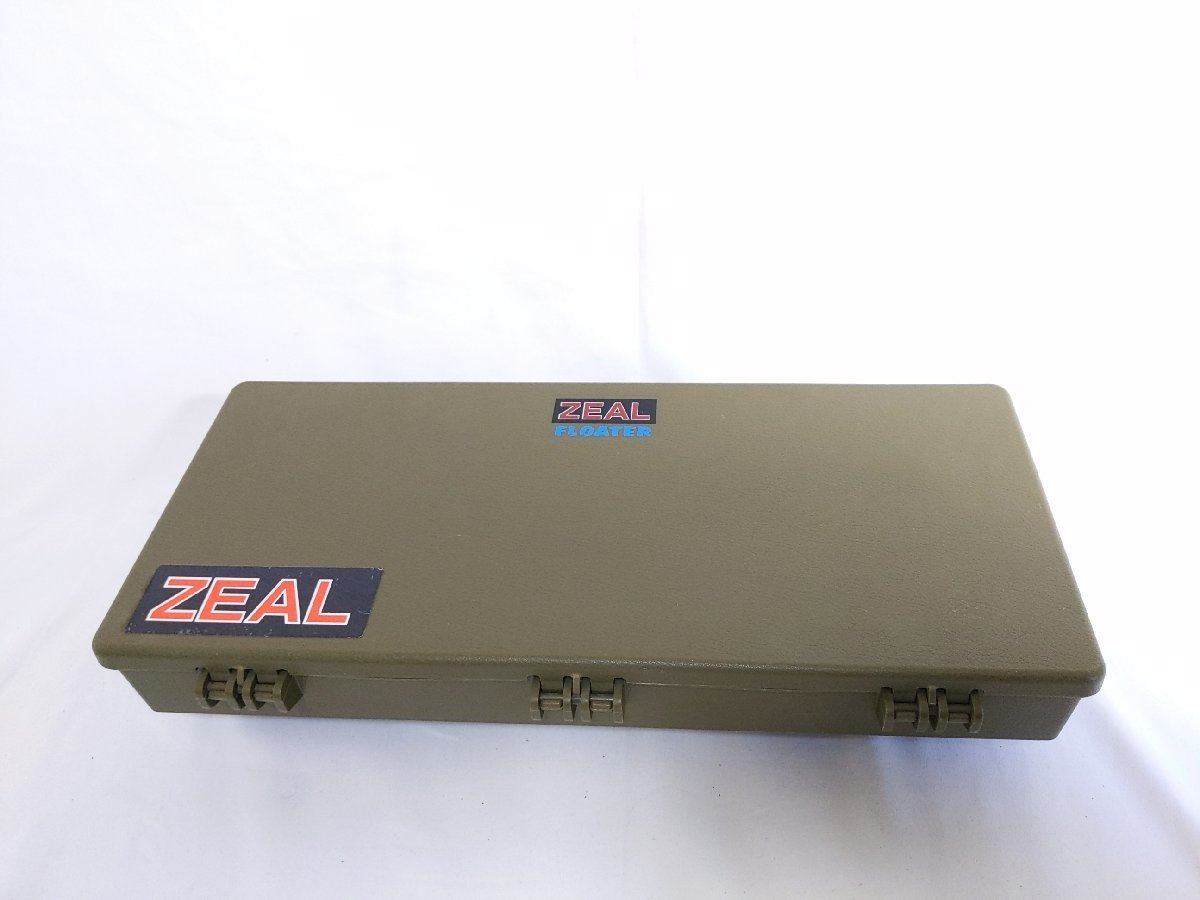 （管70211）希少 ZEAL ズイール サムズシャッド 1998年 ルアーケース タックルボックス 収納ケース バス オリーブ オールド