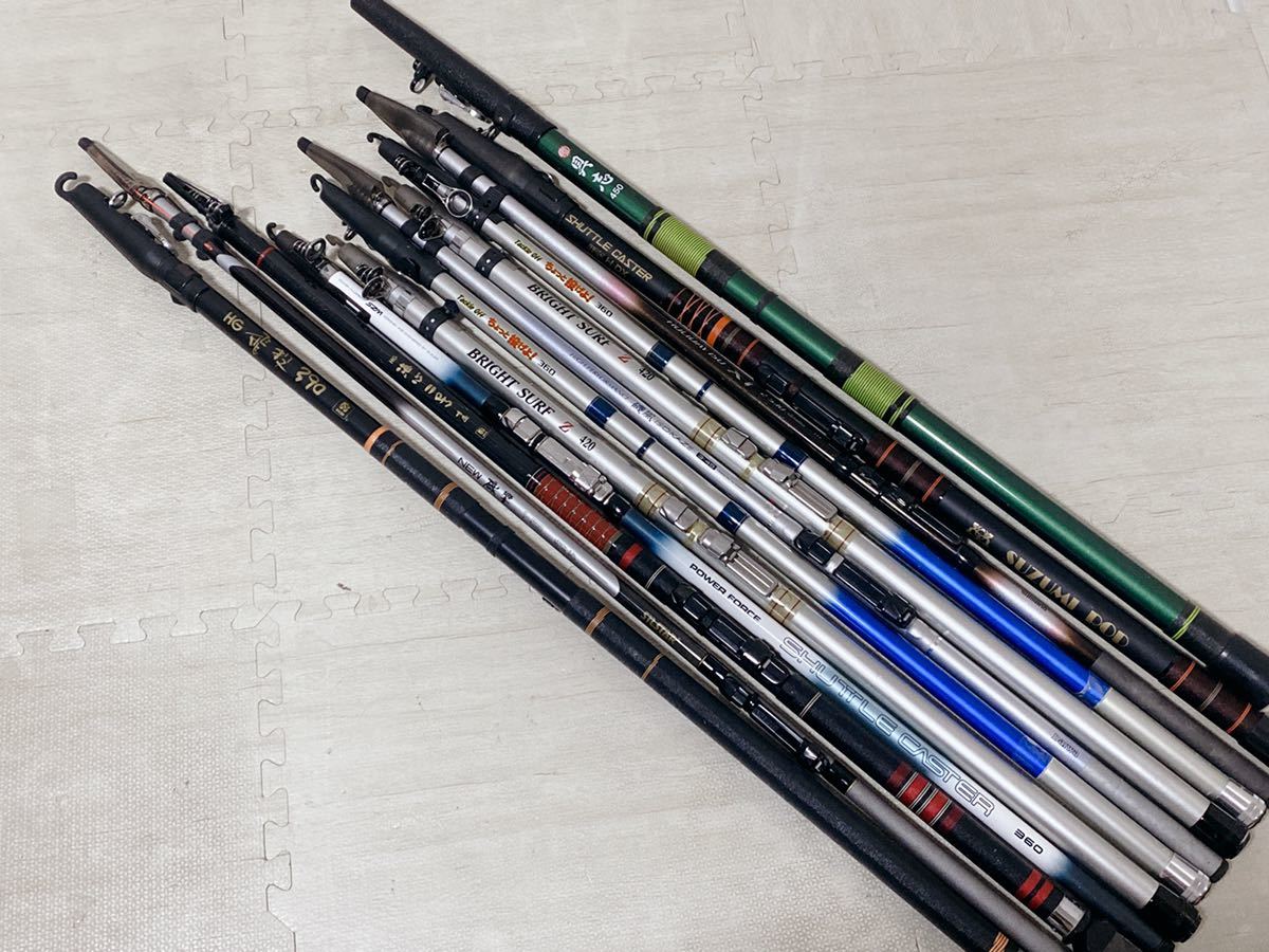 磯竿まとめ DAIWA SHIMANO 等 大量まとめ 釣竿 HG 飛投390 磯響 1-53 