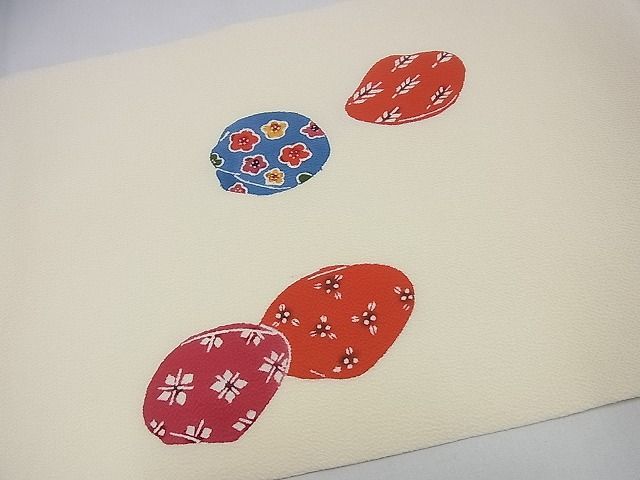 専用帯8897○人間国宝 芹沢銈介の一番弟子 下平清人 型絵染 夏帯