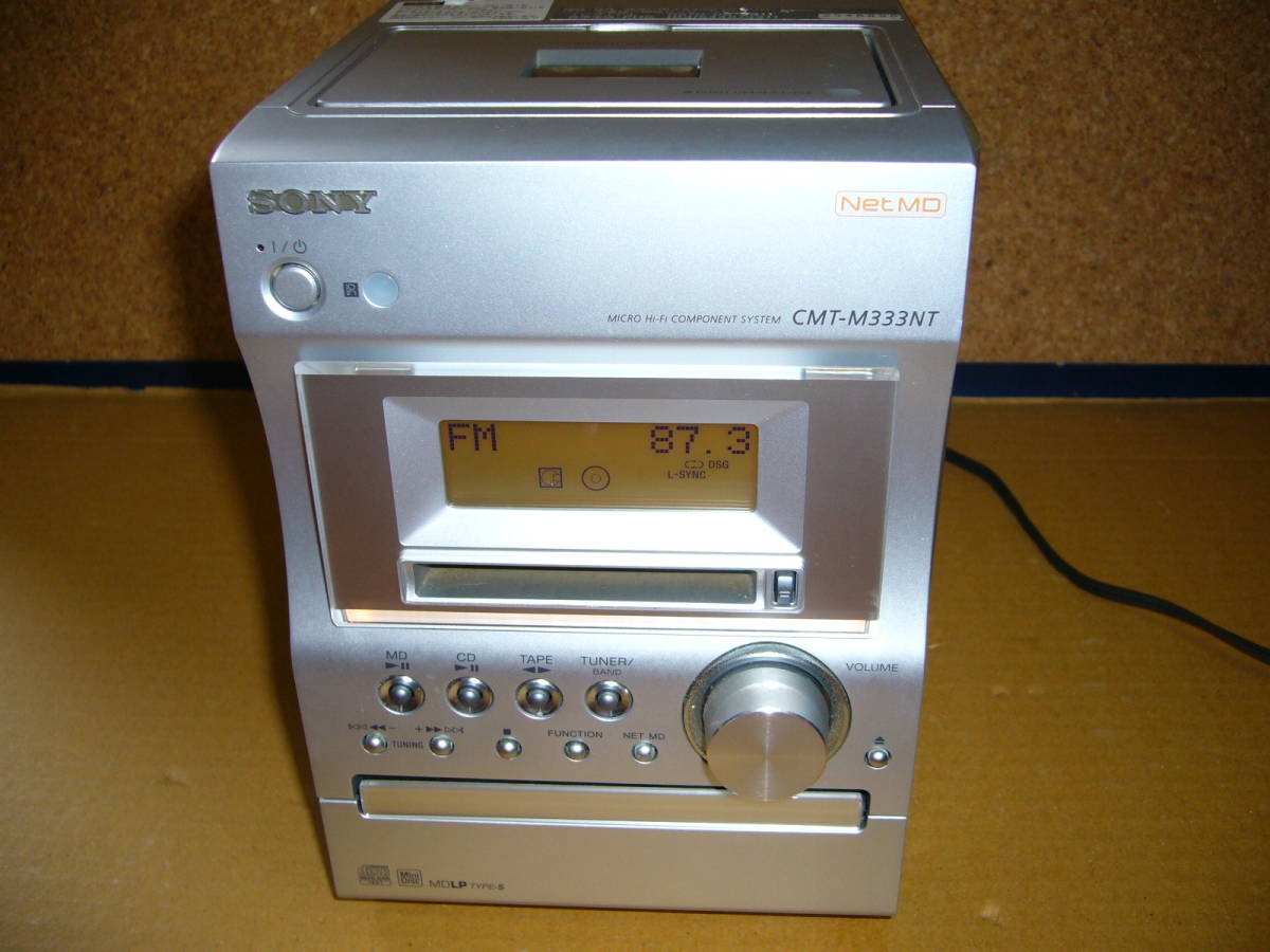 動作確認済】SONY MDコンポ CMT-M333NT ベルト交換済 Sony CMT-M333NT