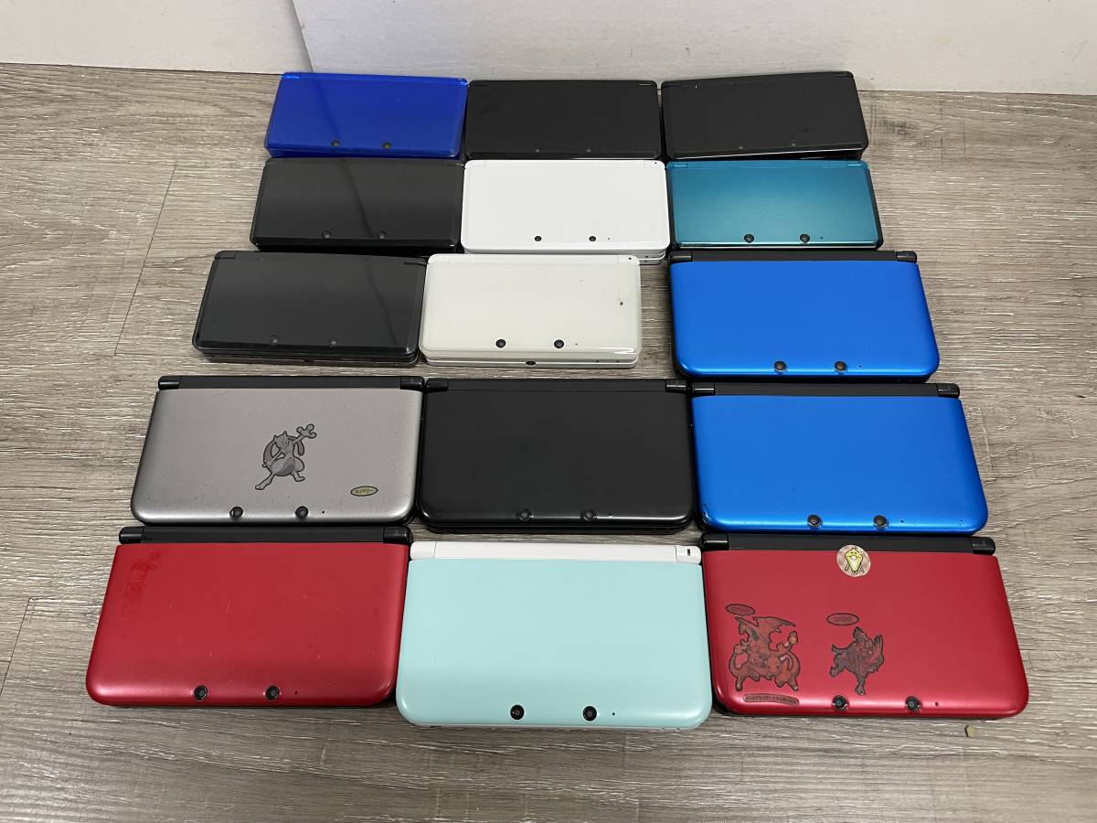 ☆ 3DSLL ☆ ニンテンドー3DS LL 他 15台 本体 まとめ売り ジャンク 部品取り Nintendo 3DS LL ミント ホワイト ブラック レッド 任天堂