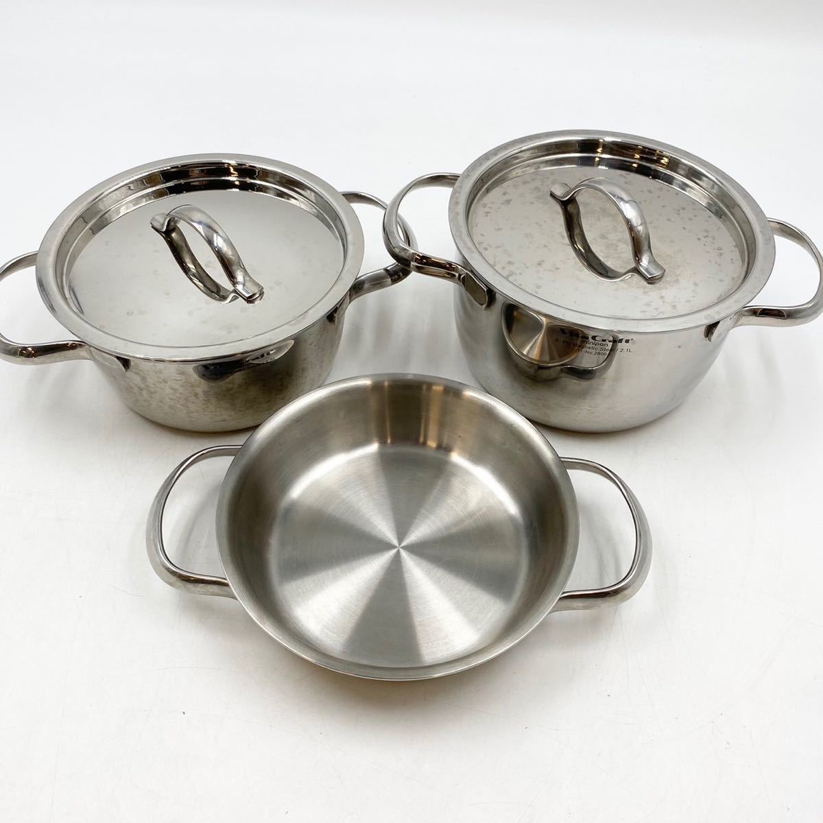 ☆【売り切り】★現状品！！状態良好！！★Vita Craft ビタクラフト minipan ミニパンセット 鍋3点セット 両手鍋 料理 調理器具 蓋あり