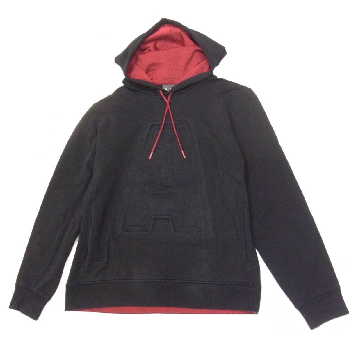 ◇ARMANI EXCHANGE アルマーニ スウェットパーカー プルオーバー Dロゴ ストレッチ素材 メンズ 人気モデル 1円スタート