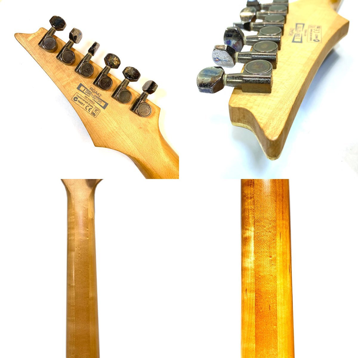 IBANEZ RGA42 ブラック マホガニーボディ アクティブEQはミニスイッチ