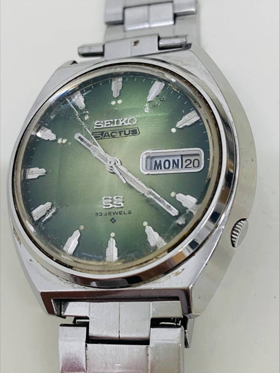 【#2183 SEIKO 　セイコー　5ACTUS　6106-7700　メンズ デイデイト 自動巻き ジャンク品 】