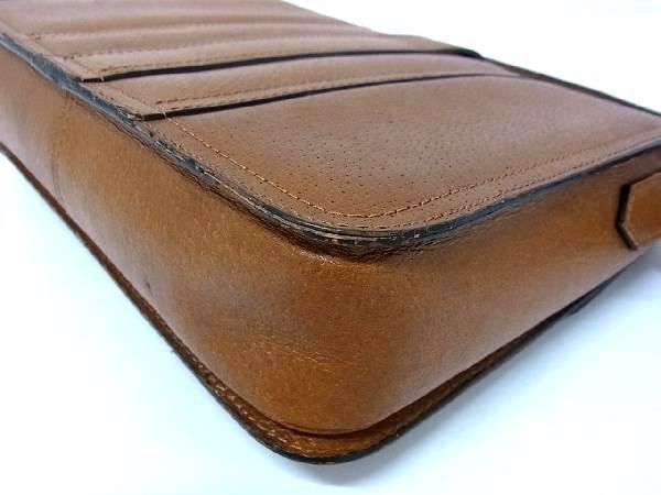 1円 ■美品■ YVESSAINTLAURENT イヴサンローラン ヴィンテージ レザー ワンハンドル ハンドバッグ ショルダーバッグ ブラウン系 BG2262