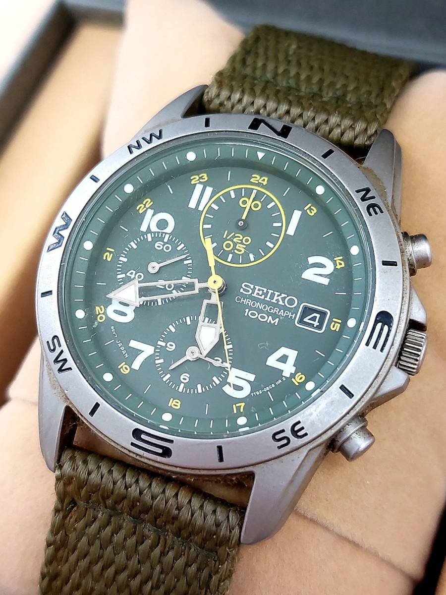 セイコー SEIKO CHRONOGRAPH 100M 7T92-0DX0 メンズ 腕時計 アナログ