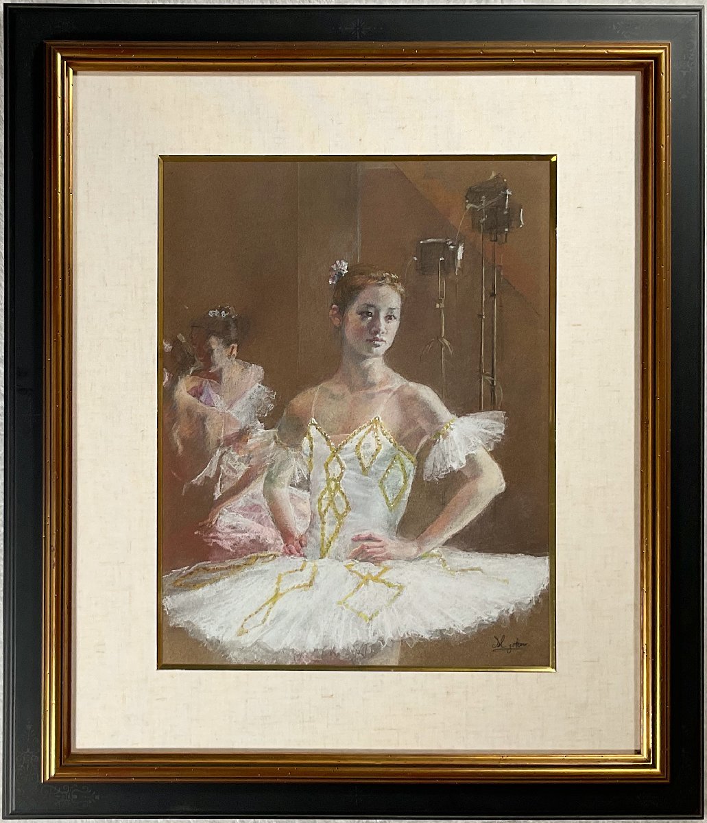 横尾正夫(1938-2018)●パステル8号『出番を待つ』手放す人がいない隠れた入手困難作家●蔵:ホキ美術館●師:小磯良平●個展:三越，東武ほか