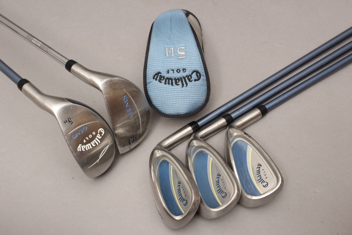 100円～ キャロウェイ レディース ゴルフクラブ 5本セット Callaway GEMS【W】ALDILA チッパー シャフト美品 女性 ＃140※4545