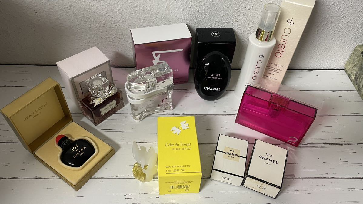 【1円スタート】◆未使用品を含む◆ブランド香水・コスメ 8点まとめ CHANEL Dior GUCCI フェラガモ他