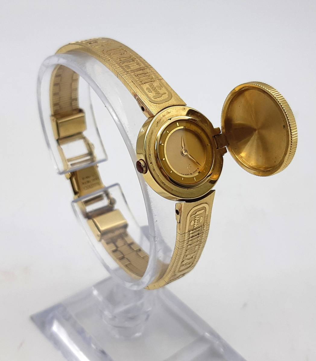 SEIKO セイコー 1E20-0A20 クオーツ QZ 黄金のネフェルティティ コイン 