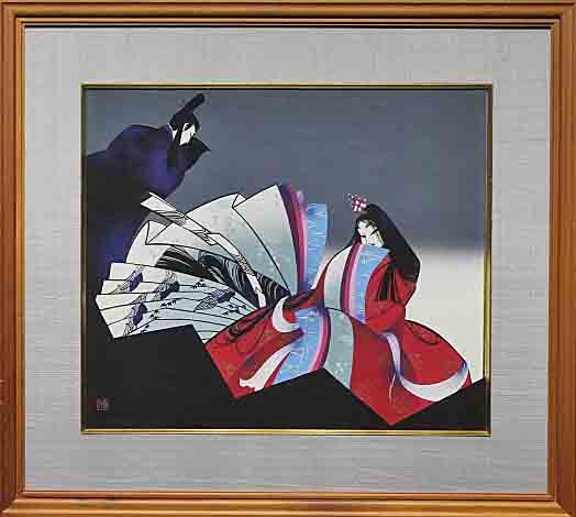 ■宮田雅之■ 【源氏物語 二十一帖 乙女】 切り絵 10号 印章有り 真作保証有り