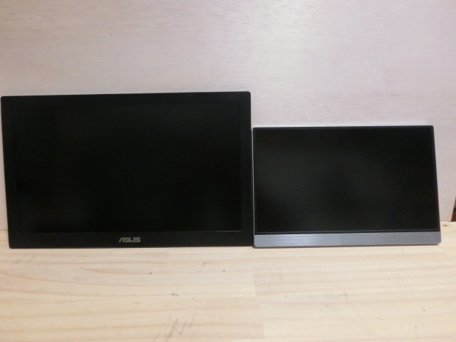 USBディスプレイ MB168B （WXGA 15.6型LED液晶）とモバイルモニター1920×080 11.6インチセットジャンク