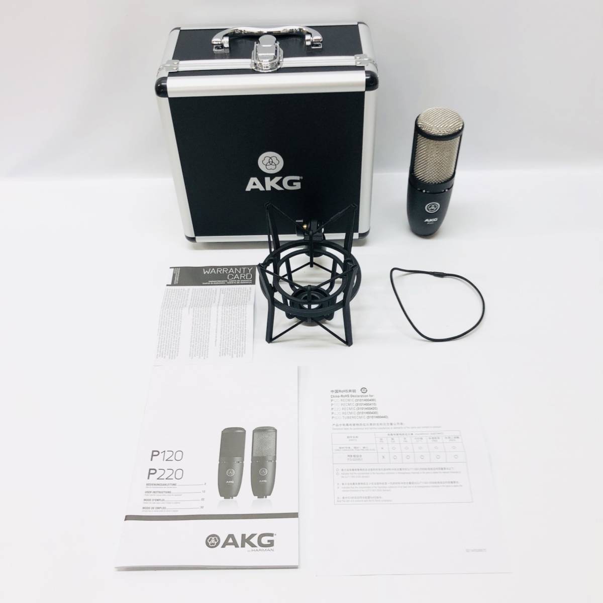 AKG P220 コンデンサーマイク ポップガード付き AKG P220 コンデンサー